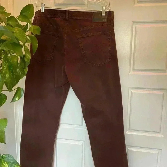AG Graduate Sud taped leg jeans, size 36X 34 colorPinot Noir new like condition - Picture 2 of 5